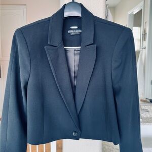 Alice + Olivia Black Cropped Jacket NWOT